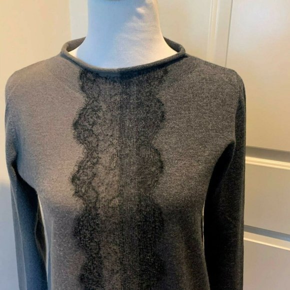 EUC D. EXTERIOR Cashmere Blend Taupe Gray Sweater - Picture 2 of 8